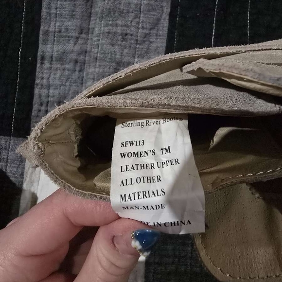 Stylish Women's Suede Ankle Boots - Tan - Picture 3 of 4